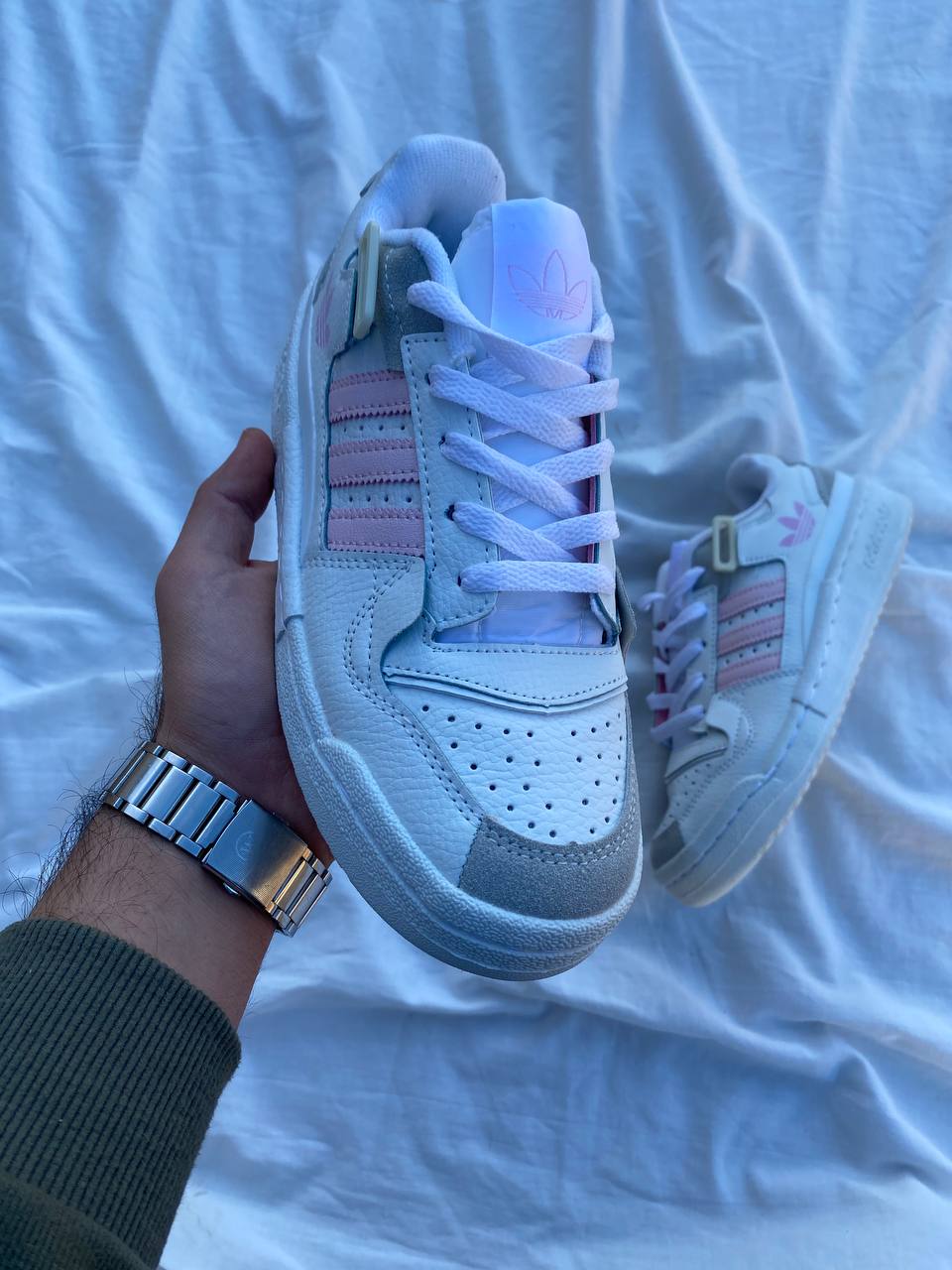 Adidas Forum Blanc et Rose