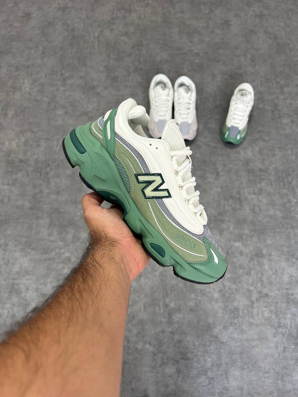 New Balance 1000 Green & White